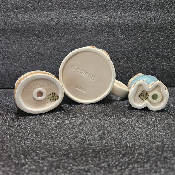 Farmer & Wife Salt & Pepper Shakers with Farmer Coffee Mug OTAGIRI Hand Crafted - Picture 5 of 16